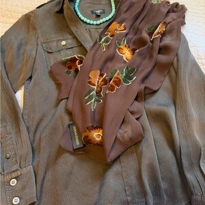 choker necklace made with genuine turquoise beads-